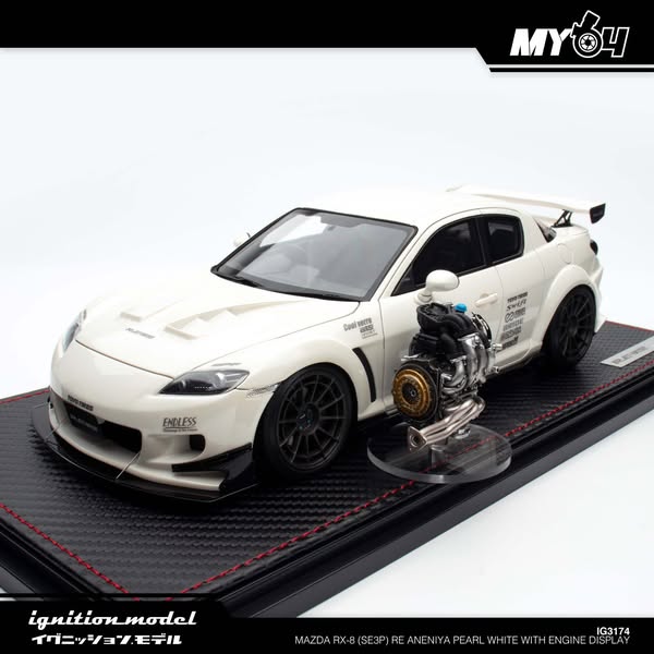 Mazda RX-8 (SE3P) Re Amemiya Pearl White with Engine Display